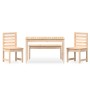 4-piece solid pine wood garden dining set by vidaXL, Garden sets - Ref: Foro24-3154701, Price: 231,36 €, Discount: %