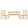 4-piece solid pine wood garden dining set by vidaXL, Garden sets - Ref: Foro24-3154701, Price: 231,36 €, Discount: %