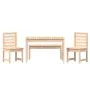 4-teilige Garten-Essgarnitur aus massivem Kiefernholz von vidaXL, Gartensets - Ref: Foro24-3154701, Preis: 228,38 €, Rabatt: %