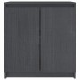 Beistellschrank aus massivem, grauem Kiefernholz, 60 x 36 x 65 cm von vidaXL, Sideboards - Ref: Foro24-808100, Preis: 80,86 €...