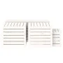 4-teiliges Gartenbox-Set massives Zirbenholz weiß von vidaXL, Aufbewahrungsboxen für den Außenbereich - Ref: Foro24-3154667, ...