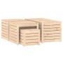 Gartenkisten-Set 4-teilig aus massivem Kiefernholz von vidaXL, Aufbewahrungsboxen für den Außenbereich - Ref: Foro24-3154666,...