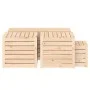 Juego de cajas de jardín 4 piezas madera maciza de pino de vidaXL, Cajas de almacenaje para exteriores - Ref: Foro24-3154666,...