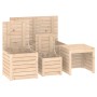 Gartenkisten-Set 4-teilig aus massivem Kiefernholz von vidaXL, Aufbewahrungsboxen für den Außenbereich - Ref: Foro24-3154666,...
