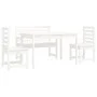 Juego de comedor de jardín 4 piezas madera maciza pino blanco de vidaXL, Conjuntos de jardín - Ref: Foro24-3154690, Precio: 3...