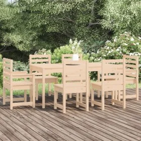 Garten-Essgruppe 7-teilig aus massivem Kiefernholz von vidaXL, Gartensets - Ref: Foro24-3154707, Preis: 393,43 €, Rabatt: %