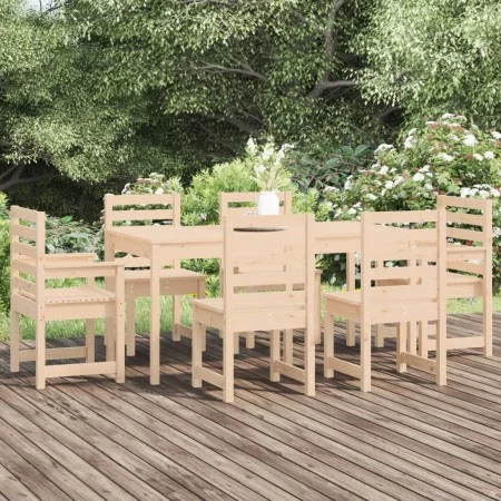 Garten-Essgruppe 7-teilig aus massivem Kiefernholz von vidaXL, Gartensets - Ref: Foro24-3154707, Preis: 394,10 €, Rabatt: %
