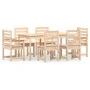Garten-Essgruppe 7-teilig aus massivem Kiefernholz von vidaXL, Gartensets - Ref: Foro24-3154707, Preis: 394,10 €, Rabatt: %