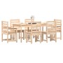 Juego de comedor de jardín 7 piezas madera maciza de pino de vidaXL, Conjuntos de jardín - Ref: Foro24-3154707, Precio: 398,80 €