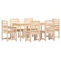 Garten-Essgruppe 7-teilig aus massivem Kiefernholz von vidaXL, Gartensets - Ref: Foro24-3154707, Preis: 399,00 €, Rabatt: %