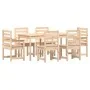 Garten-Essgruppe 7-teilig aus massivem Kiefernholz von vidaXL, Gartensets - Ref: Foro24-3154707, Preis: 394,10 €, Rabatt: %