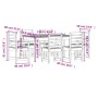 Garten-Essgruppe 7-teilig aus massivem Kiefernholz von vidaXL, Gartensets - Ref: Foro24-3154707, Preis: 399,00 €, Rabatt: %
