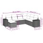 Set sofás de jardín 7 piezas y cojines ratán sintético beige