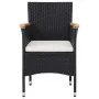 Garden dining set 11 pieces black synthetic rattan by vidaXL, Garden sets - Ref: Foro24-3058568, Price: 863,43 €, Discount: %