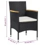 Garden dining set 11 pieces black synthetic rattan by vidaXL, Garden sets - Ref: Foro24-3058568, Price: 863,43 €, Discount: %