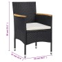 Garten-Essgruppe 11-teilig aus schwarzem synthetischem Rattan von vidaXL, Gartensets - Ref: Foro24-3058568, Preis: 782,10 €, ...