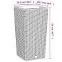 Pflanzgefäß mit herausnehmbarem Innenraum, Anthrazit, 11/26,5 l, Rattan PP von vidaXL, Töpfe und Pflanzgefäße - Ref: Foro24-3...