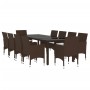 Garten-Essgruppe 11-teilig aus braunem synthetischem Rattan von vidaXL, Gartensets - Ref: Foro24-3058575, Preis: 794,57 €, Ra...