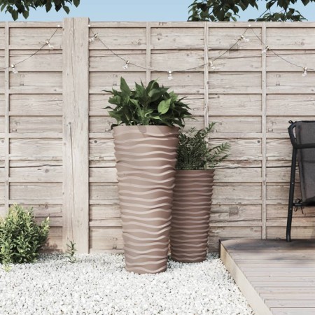Removable inner planter PP ribbed mocha look 18/45 L by vidaXL, Pots and planters - Ref: Foro24-364691, Price: 70,60 €, Disco...