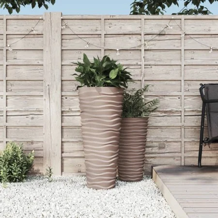 Removable inner planter PP ribbed mocha look 18/45 L by vidaXL, Pots and planters - Ref: Foro24-364691, Price: 61,63 €, Disco...