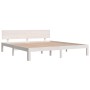 Weißer Massivholzbettrahmen Supe King 180x200 cm von vidaXL, Betten und Lattenroste - Ref: Foro24-810511, Preis: 150,23 €, Ra...
