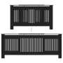 Cubierta para radiador MDF negro 205 cm