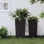 Planter with removable interior PP rattan brown 21/49 L by vidaXL, Pots and planters - Ref: Foro24-364676, Price: 44,60 €, Di...