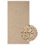 ZIZUR Jute-Look-Teppich für drinnen und draußen, 80 x 150 cm von vidaXL, Teppiche - Ref: Foro24-364830, Preis: 33,19 €, Rabat...