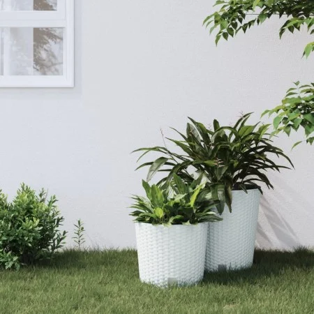 Planter with removable interior PP rattan white 15/15.3 L by vidaXL, Pots and planters - Ref: Foro24-364685, Price: 20,41 €, ...