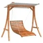 Tumbona columpio con toldo madera maciza abeto acabado de teca by vidaXL, Garden rockers - Ref: Foro24-3200619, Price: 481,47...