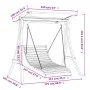 Tumbona columpio con toldo madera maciza abeto acabado de teca by vidaXL, Garden rockers - Ref: Foro24-3200619, Price: 481,47...