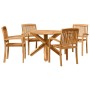 Conjunto de Comedor de Jardín 3 pcs Marrón