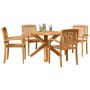 Conjunto de Comedor de Jardín 3 pcs Marrón