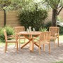 Conjunto de Comedor de Jardín 3 pcs Marrón