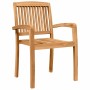 Conjunto de Comedor de Jardín 3 pcs Marrón