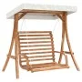 Swing bench with awning solid fir wood with teak finish by vidaXL, Garden rockers - Ref: Foro24-3200627, Price: 342,59 €, Dis...