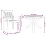 Conjunto de Comedor de Jardín 3 pcs Marrón