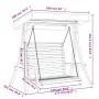 Swing bench with awning solid fir wood with teak finish by vidaXL, Garden rockers - Ref: Foro24-3200627, Price: 342,59 €, Dis...