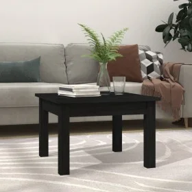 Couchtisch aus massivem schwarzem Kiefernholz, 45 x 45 x 30 cm von vidaXL, Couchtisch - Ref: Foro24-814228, Preis: 40,24 €, R...
