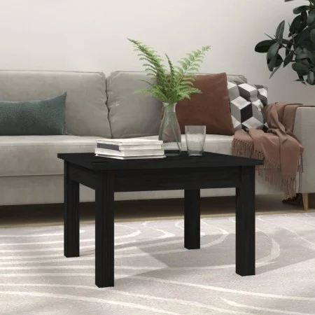 Mesa de centro de madera maciza de pino negro 45x45x30 cm de vidaXL, Mesas de centro - Ref: Foro24-814228, Precio: 41,13 €, D...