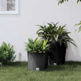 Removable inner pot PP rattan anthracite gray 15/15.3 L by vidaXL, Pots and planters - Ref: Foro24-364684, Price: 31,04 €, Di...