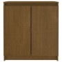 Armario auxiliar madera maciza de pino marrón miel 60x36x65 cm de vidaXL, Aparadores - Ref: Foro24-808101, Precio: 90,80 €, D...