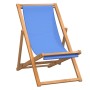 Silla de jardín de teca azul 56x105x96 cm de vidaXL, Sillas de jardín - Ref: Foro24-43803, Precio: 75,40 €, Descuento: %