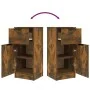 Aparadores 2 uds madera contrachapada roble ahumado 30x30x70 cm de vidaXL, Aparadores - Ref: Foro24-817001, Precio: 77,59 €, ...