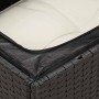 Set de comedor de jardín 7 pzas y cojines ratán sintético negro