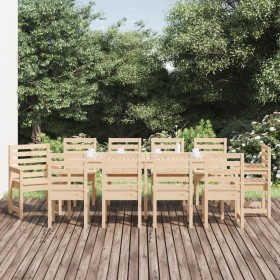 Garden dining set 11 pieces solid pine wood by vidaXL, Garden sets - Ref: Foro24-3154719, Price: 667,22 €, Discount: %
