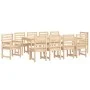 Garden dining set 11 pieces solid pine wood by vidaXL, Garden sets - Ref: Foro24-3154719, Price: 667,22 €, Discount: %