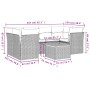 Set de comedor de jardín 7 pzas y cojines ratán sintético negro