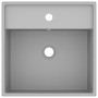 Matte light gray ceramic square overflow sink 41x41 cm by vidaXL, Sinks - Ref: Foro24-146949, Price: 88,05 €, Discount: %