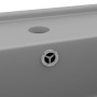 Matte light gray ceramic square overflow sink 41x41 cm by vidaXL, Sinks - Ref: Foro24-146949, Price: 88,05 €, Discount: %